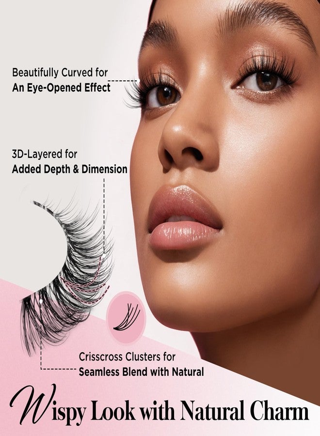 Bepholan False Eyelashes Natural Look Wispy Eyelashes 3D Fluffy Fake Eye Lashes Soft Band Easy to Apply 3 Pair Faux Mink Strip Lashes(M01) - Image 3